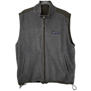 US Expedition Men's Fleece Reversible Vest Sleeveless Jacket LARGE Gorp Utility